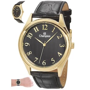 Relógio Champion Masculino Ref: Ch22788p Social Dourado