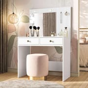 Penteadeira Camarim Ambiente Ideal Branco Brilho - Moval