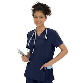 Scrub Tops Kitmaz Medium Medical para mulheres, macios e elásticos