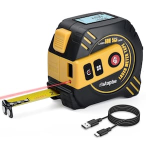 Fita métrica a laser Ristophe 60m com fita métrica de 16 pés