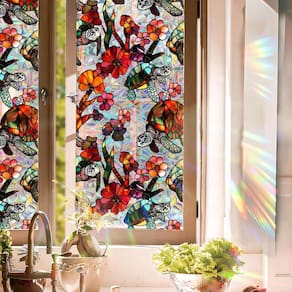 Película de janela Stained Glass Cling Rainbow Tinted Magnolia 45x200cm