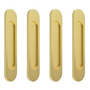 Porta deslizante puxa MOROBOR Self-Stick Oval Brushed Gold x4