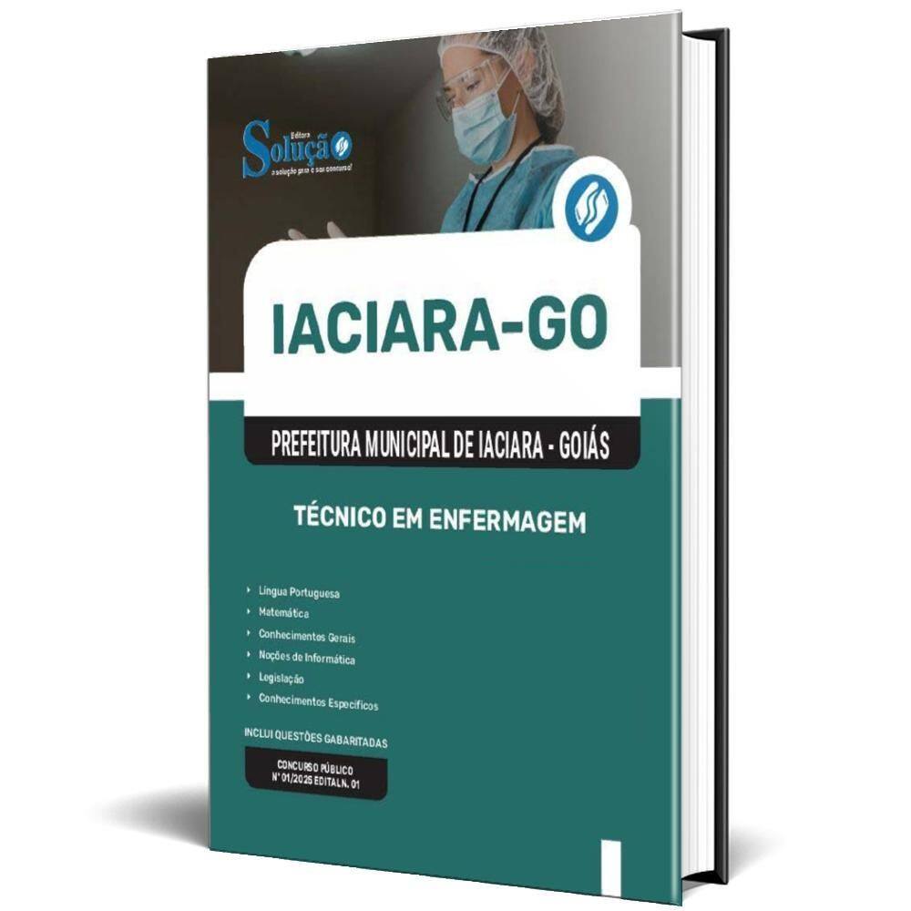 Apostila Prefeitura Iaciara Go 2025 - Técnico Em Enfermagem