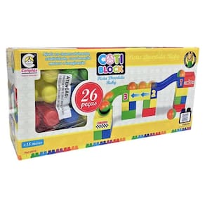 Blocos De Montar Coti Block Pista Divertida Baby 26 Peças