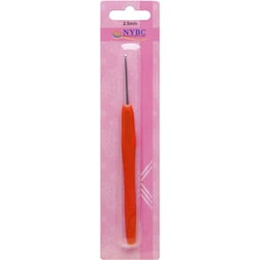 Agulha Para Croche Tamanho 2,5Mm Cabo Silicone Vermelha