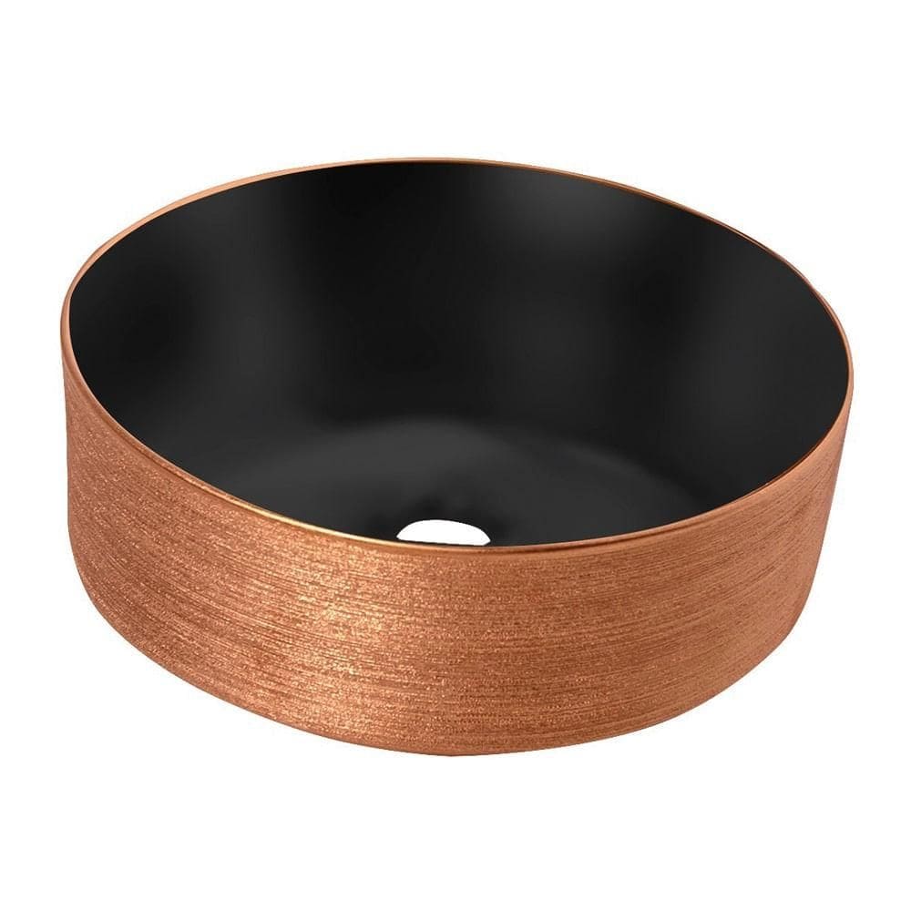 Cuba De Apoio Lexxa 36x36 Redonda Black Rose Gold Lx524brg