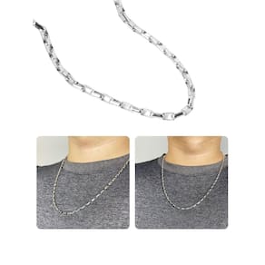 Corrente Cordão Masculino 60Cm Fininho 2Mm Tijolinho Elo