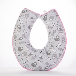 Almofada Amamentação Luxo Para Bebê Menina Bichinhos Rosa