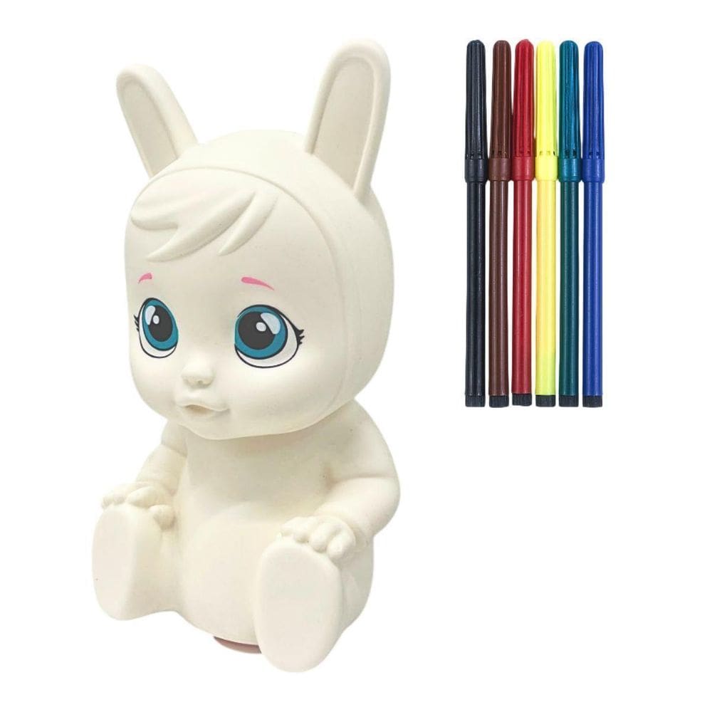 Cofrinho Pintura Cry Babies Com Canetinhas Hidrográficas