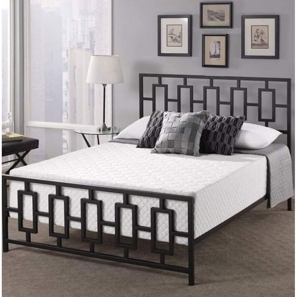 Cama De Casal Queen Aço Estilo Industrial Mobbili Ca-01