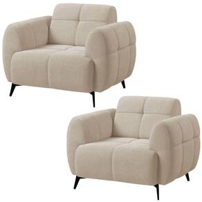 Kit 2 Poltronas para Sala e Escritório Decorativa Kania