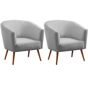Kit 2 Poltronas para Sala e Escritório Pé Palito Belize