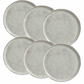 Conjunto de 6 Pratos Raso Stoneware Bio Pistache 27cm - Porto Brasil