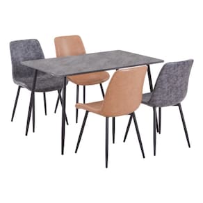 Conjunto De Jantar Mesa 120x75cm + 4 Cadeiras - Dual Color