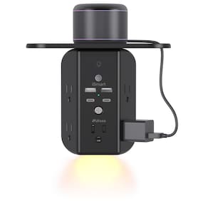 Extensor de tomada de parede Mifaso com portas USB Shelf Night Light