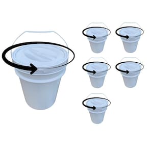Balde Tampa De Rosquear Para Depilação - Kit 5 Pçs
