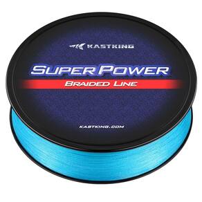 Linha de pesca KastKing Superpower Braided 11,3 kg 300 m azul celeste