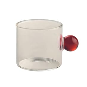 Xícara para Café Dot Vidro Vermelho 80ml - A\CASA