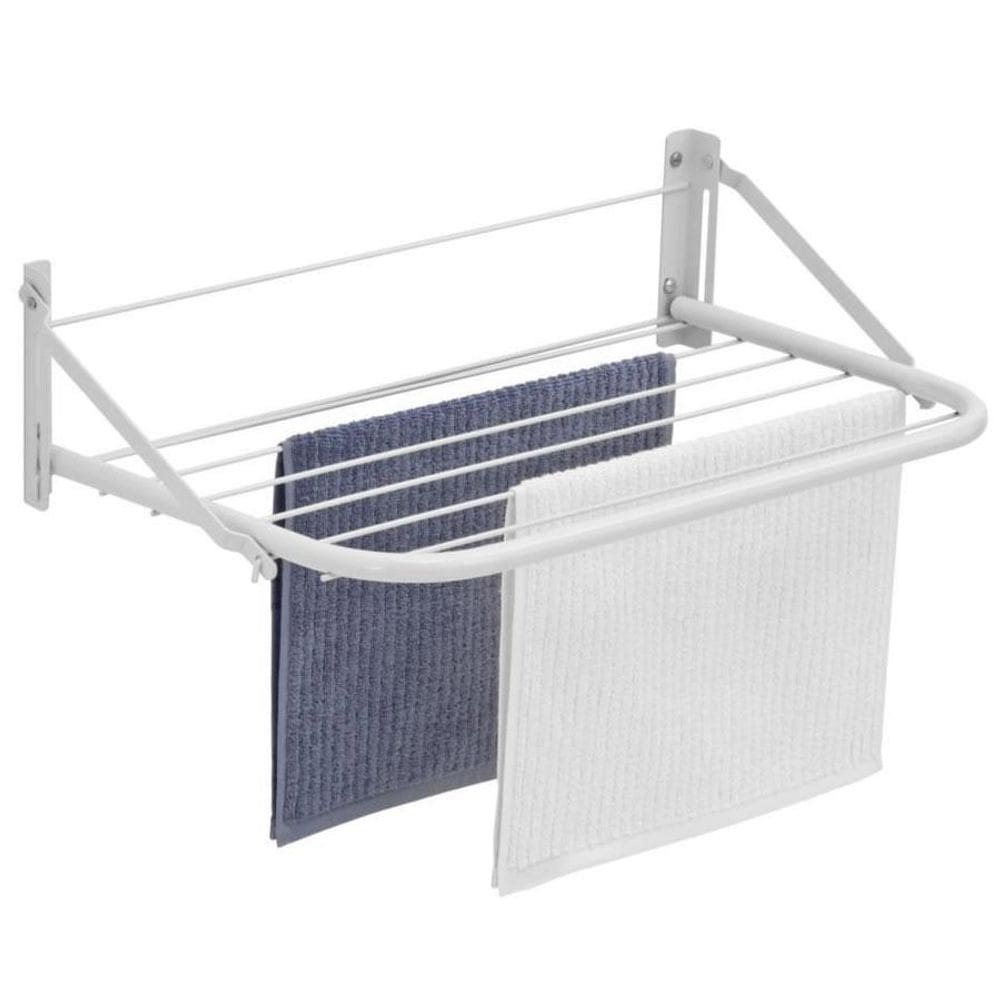Varal De Parede Toalheiro Aço 56Cm Maxeb - Branco