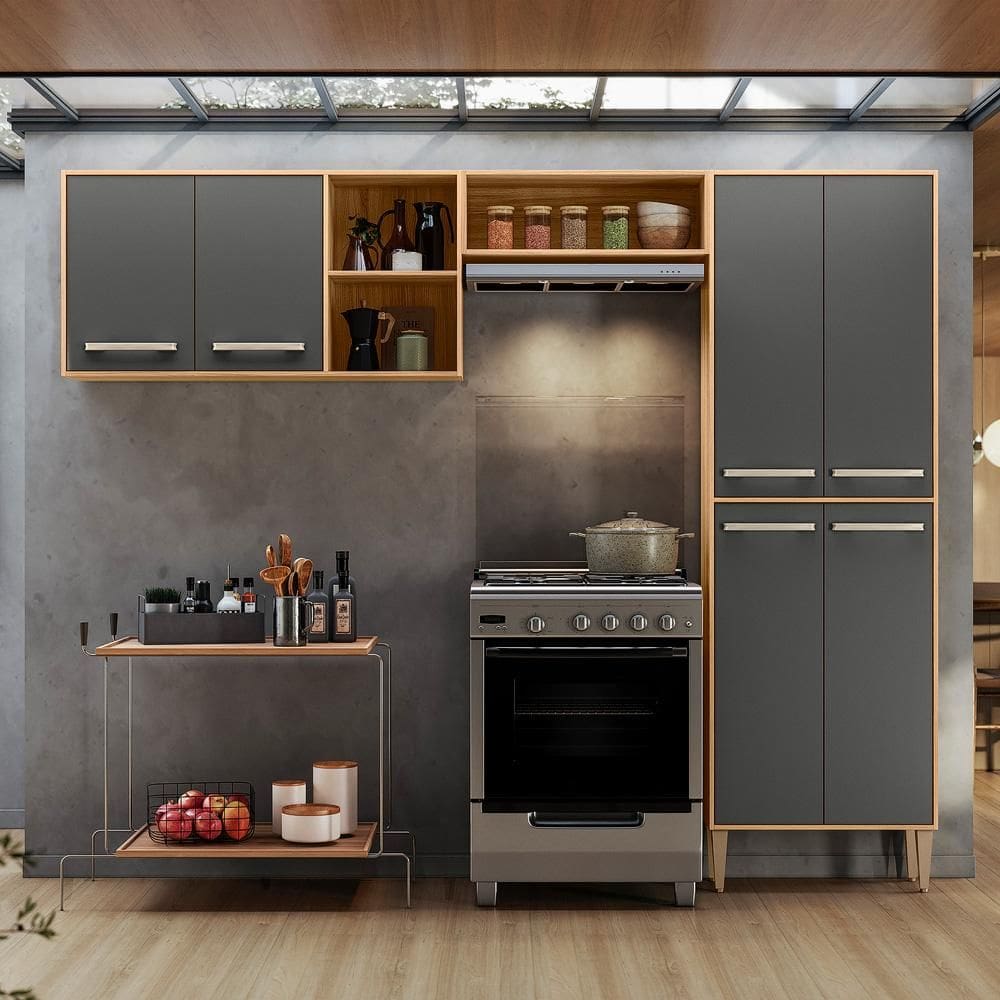 Armário Modulado para Cozinha Compacta 6 portas Mariah