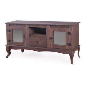 Rack para TV com Pés Luiz XV 2 Portas 1 Gaveta e Nicho D200 - Imbuia Rustic