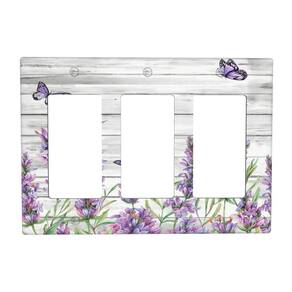 Tampa do interruptor de luz CKHTER Lavender Purple Lilac Butterfly