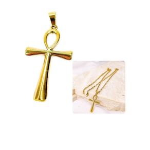 Pingente Masculino Laço Cruz Egípcia Ankh Símbolo Vida