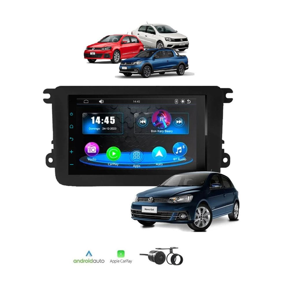 Kit Multimídia Saveiro 2017 2018 2019 2020 2021 2022 2023 2024 2025 7 Pol Carplay Androidauto Connectmedia Cm7 Faaftech
