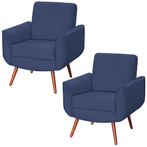 Kit 2 Poltronas para Sala e Escritório Pé Palito Milão