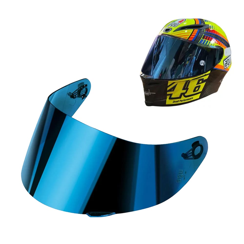 Viseira Capacete Agv K3 K1 Azul Iridium - Polivisor