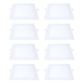 Kit 8 Painel Led Embutir Quadrado Luz Neutra 4000K 12W 17Cm