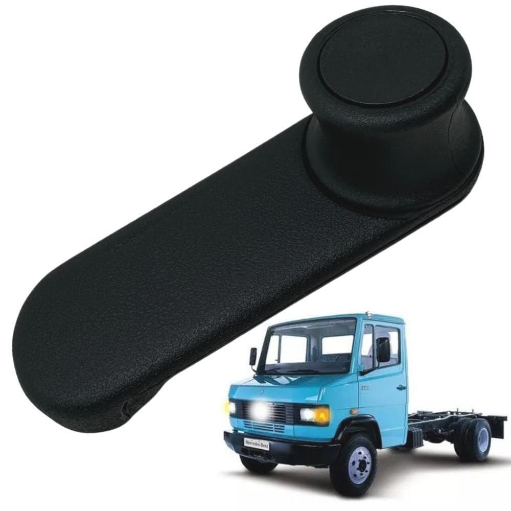 Manivela Regulador Vidro Caminhão Mb L709 909 Plástica Cinza