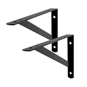 Kit 2 Suporte Prateleira Mão Francesa Aço 23Cm Preto Fertak