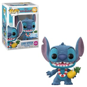 Boneco Funko Pop Disney Lilo & Stitch Luau Stitch Flocked