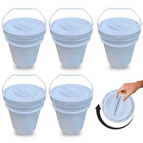 Balde Tampa De Rosquear Para Depilação - Kit 5 Pçs