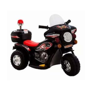 Mini Moto Elétrica Preta Com Luz Sons E Farol 6V4Ah