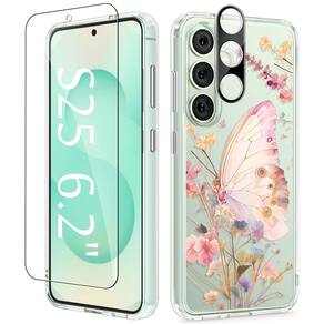 Capa de telefone GVIEWIN para Samsung Galaxy S25 com protetor de tela