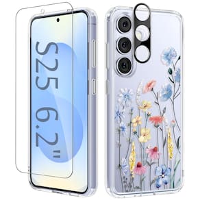 Capa de telefone GVIEWIN para Samsung Galaxy S25 com protetor de tela
