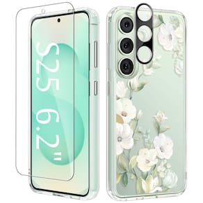 Capa de telefone GVIEWIN para Samsung Galaxy S25 com protetor de tela