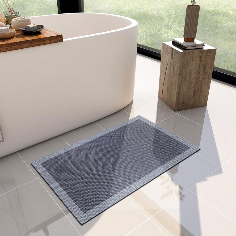 Tapete de banho YIHOUSE Ultra Thin Super Absorbent Quick Dry Blue