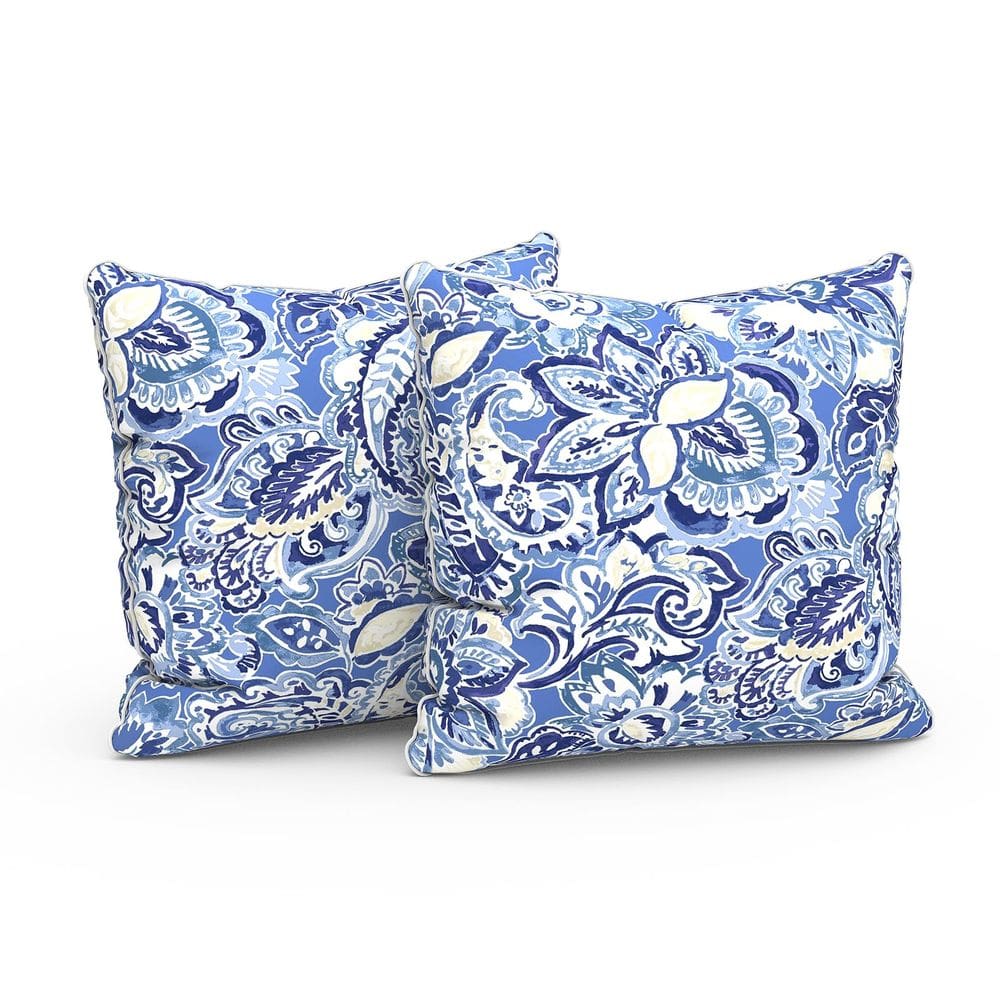 Capas de almofada para uso externo LVTXIII Floral Azulada Violeta