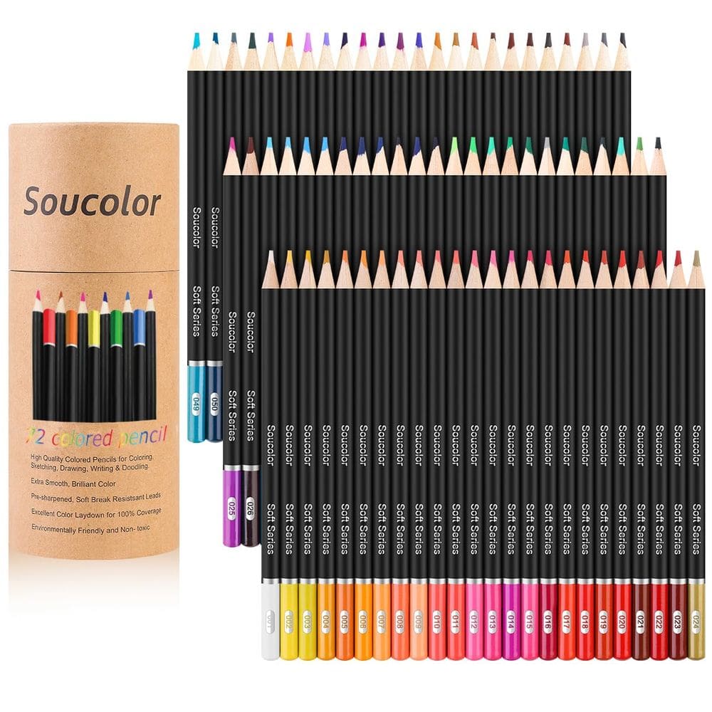 Conjunto de lápis de cor Soucolor 72 Premium Art Supplies