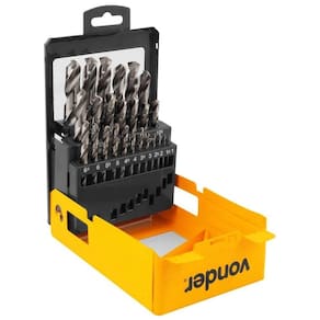 Jogo de Brocas Aço Rápido DIN 338 1mm/13mm 25 peças Vonder