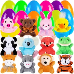 Ovos de Páscoa de plástico com brinquedos para animais Sofier 12 unidades