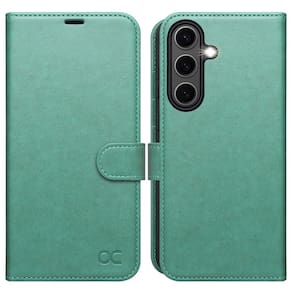 Capa tipo carteira OCASE compatível com Galaxy S25 6.2" 2025 verde