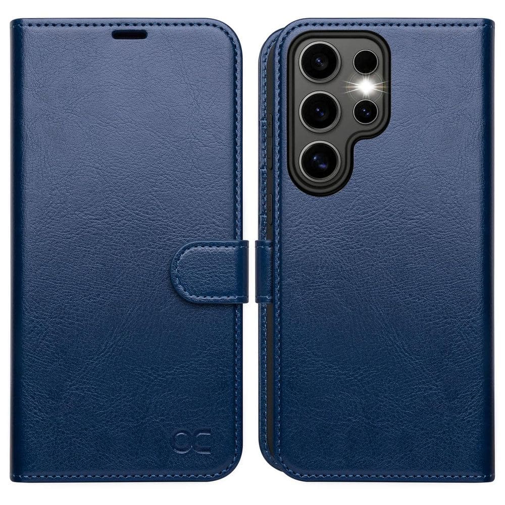 Capa tipo carteira OCASE compatível com Galaxy S25 Ultra 6.9" azul