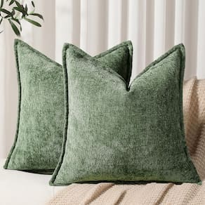Capas de almofada DEZENE Forest Green Chenille 40 x 40 cm (pacote com 2)
