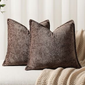 Capas de almofada DEZENE Chocolate Brown 40x40cm Pacote com 2