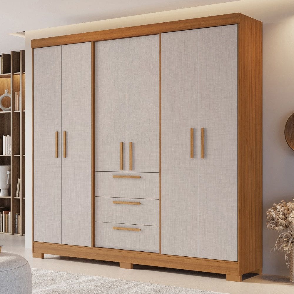 Guarda Roupa Casal com Pés 6 Portas 3 Gavetas NT 6030 Notável Móveis