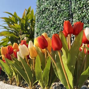 Conjunto de 6 pacotes de flores artificiais Shyshining Tulip para decoração